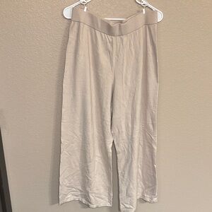 Sioni Beige Wide-Leg Pants